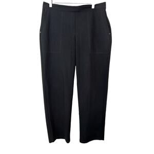 Lafayette 148 Women’s Dress Pants Slacks Size Large Black Pull On Career Office